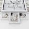 White Farmhouse Shabby-Chic "Family Time" Picture Frame Wall Collage Clock